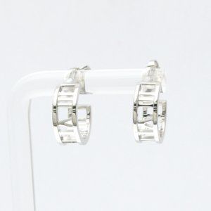 TIFFANY & CO. 18k Silver Atlas Earrings